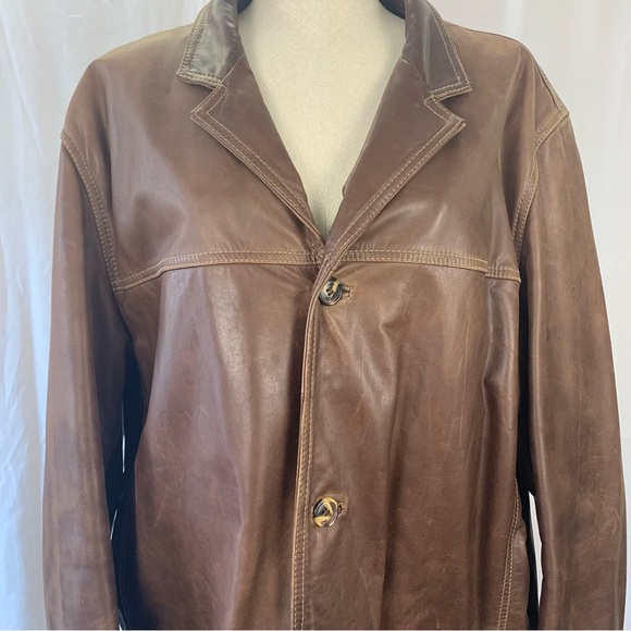 Y2K Brown Danier Leather Jacket - Picture 3 of 15